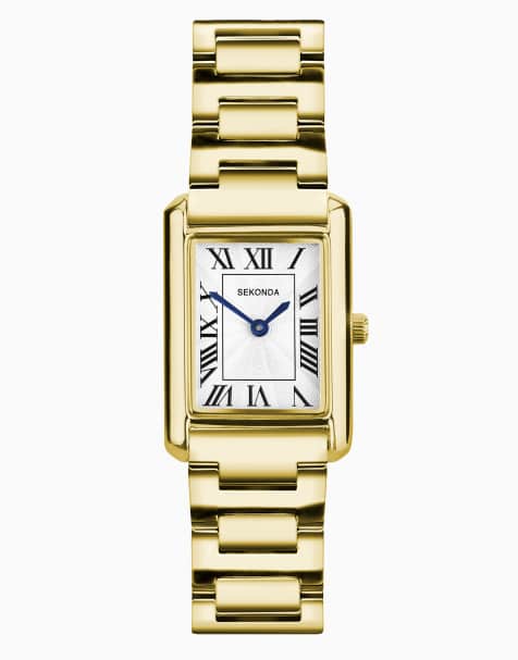 Sekonda Sekonda colette 22mm rectangular gold watch in gold - view 1