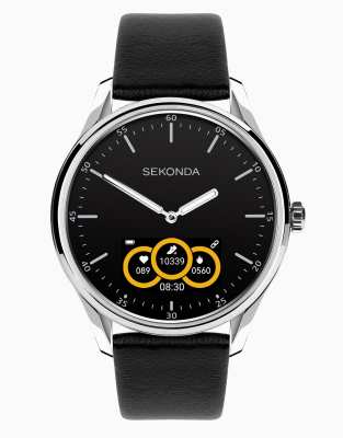 Sekonda Sekonda hybrid 45mm round silver watch in black