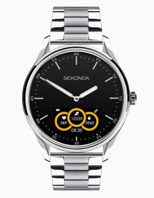 Sekonda Sekonda hybrid 45mm round silver watch in silver
