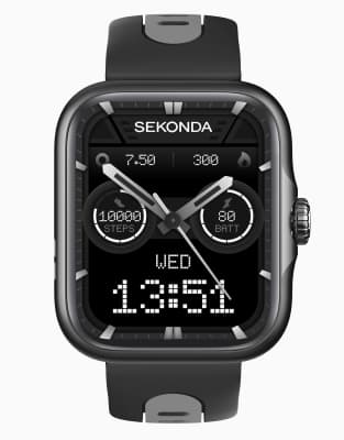 Sekonda Sekonda motion pro 39mm rectangular black watch in black