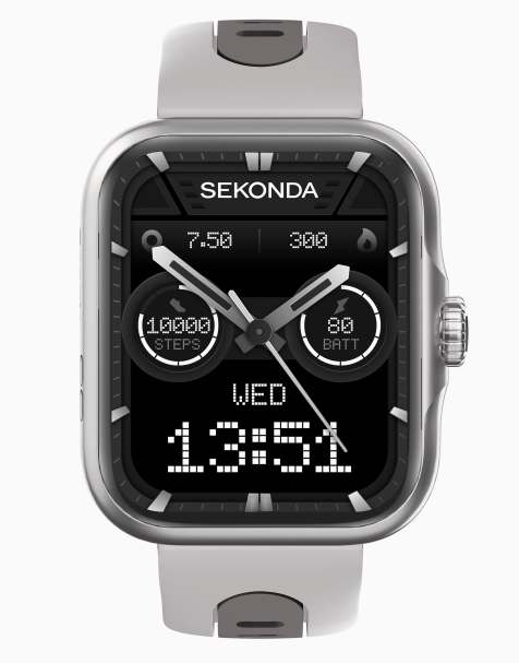 Sekonda Sekonda motion pro 39mm rectangular silver watch in grey - view 1