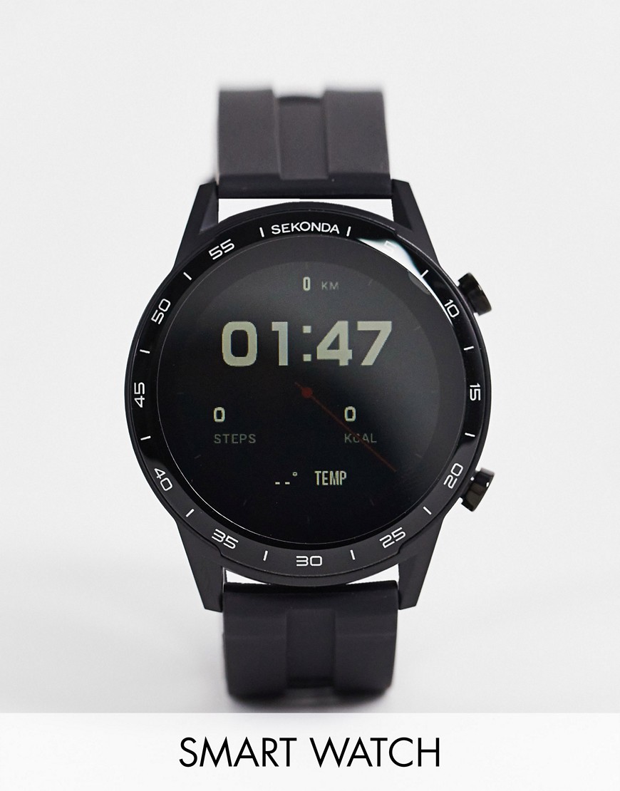 Sekonda smart watch with silicone strap in black