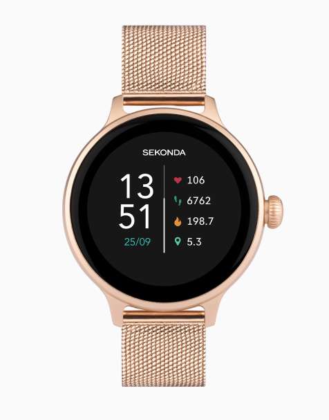 Sekonda smartwatch in black &amp; rose gold