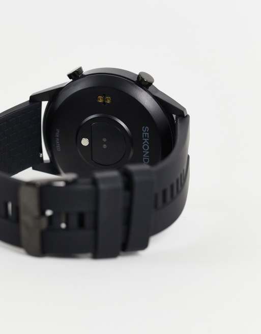 Sekonda - Smartwatch met siliconen bandje in zwart, 3 van 4