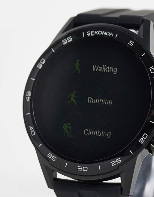 Sekonda - Smartwatch met siliconen bandje in zwart, 4 van 4