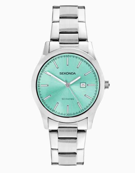 Sekonda taylor 34mm round silver watch in silver - SILVER - view 1