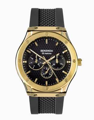 Sekonda Titan mens 42mm analogue watch in gold