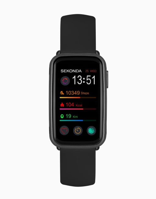 Sekonda Track unisex 26mm smartwatch watch in black