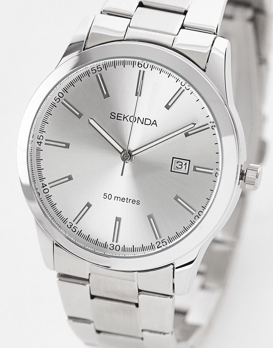 Sekonda unisex bracelet watch with white dial in silver