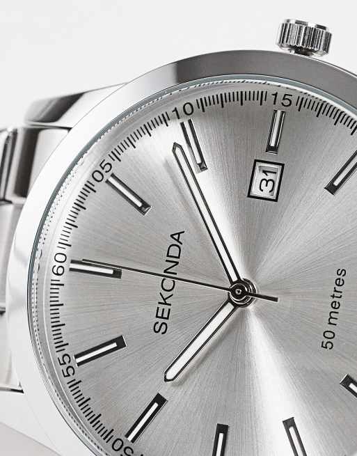 Sekonda unisex bracelet watch with white dial in silver, 3 of 4