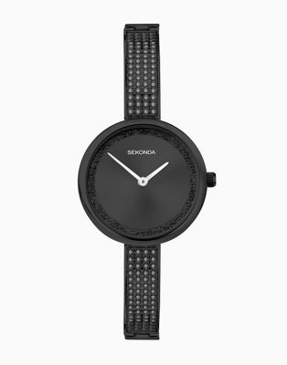 Sekonda Womens analogue watch in black