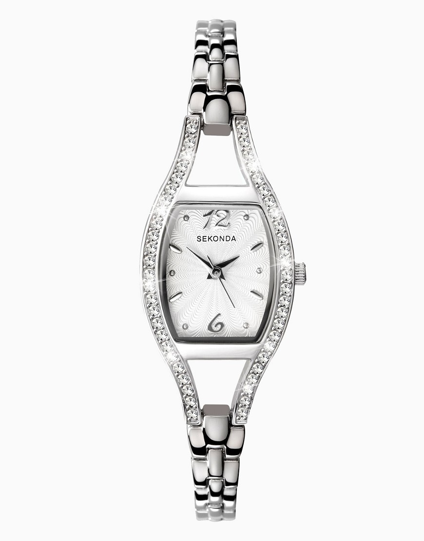 Sekonda Womens analogue watch in silver white