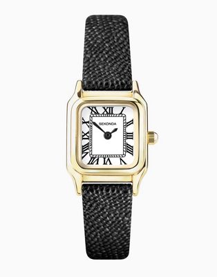Sekonda analogue watch in black & gold