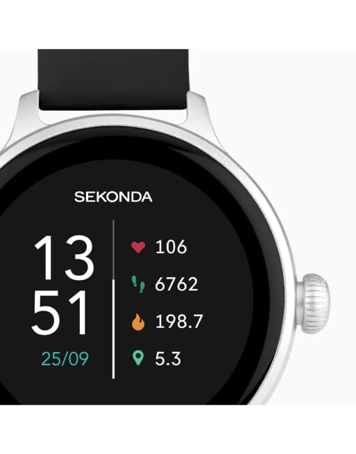 Sekonda - Womens Connect - Orologio con quadrante in AMOLED da 43mm con cinturino in silicone, 4 di 4