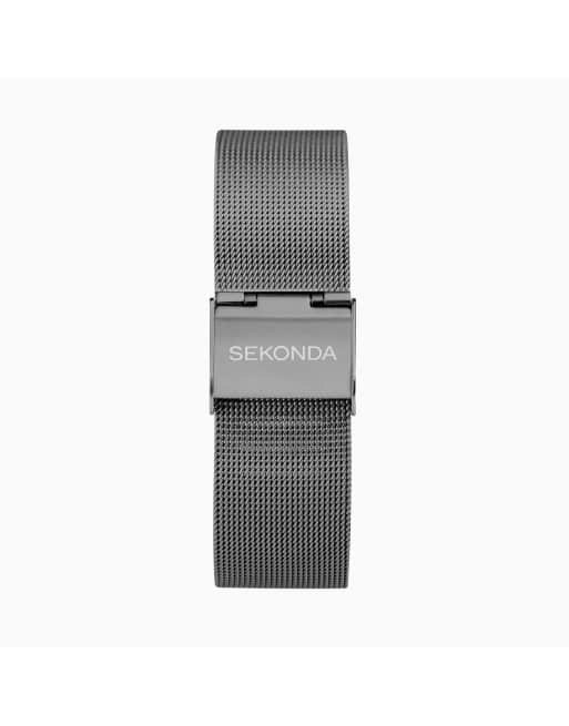 Sekonda - Womens Flex - Orologio con quadrante in LCD  da 44mm con bracciale a rete in acciaio inossidabile, 3 di 4