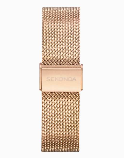 Sekonda - Womens Flex - Orologio da donna da 44mm con quadrante in LCD e bracciale a rete in acciaio inossidabile, 3 di 3