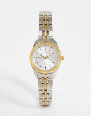 Sekonda Sekonda Womens Francis 24mm Analogue Watch with Silver Alloy Round Case Two Tone Stainless Steel Bracelet and Silver Dial