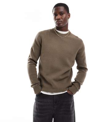 Corn Row Knit Cotton Sweater