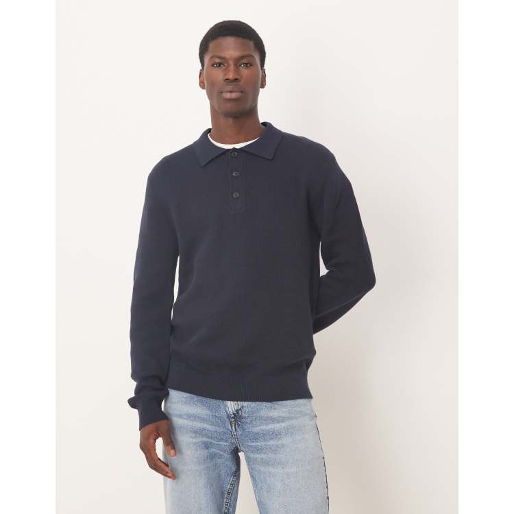 トップス vintage navy knit polo sullen ours トップス vintage navy knit polo sullen ours Men's navy blue