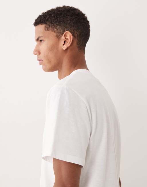 Selected 100% cotton regular fit t-shirt in white, 4 of 5