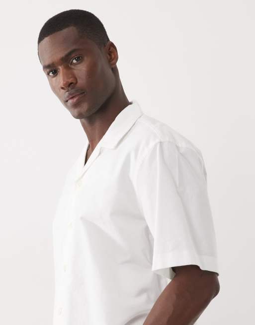 Selected 100% cotton short sleeve shirt in white, 2 of 5
