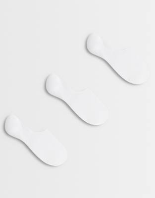 Selected 3 Pack Of Invisible Socks In White