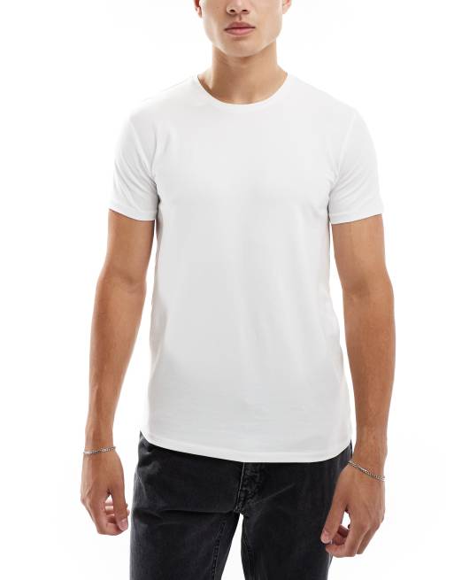Selected 3 pack t-shirts in black white navy , 2 of 4