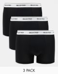 [Selected] Selected 3 pack trunks in black with waistband S Black