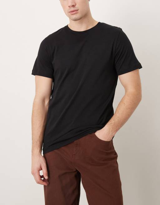 Selected – 3er-Pack schwere T-Shirts in Schwarz, Weiß und Marineblau mit regulärer Passform, 2 von 5
