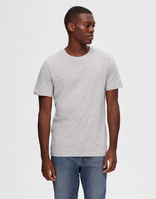 Selected 3x multipack t-shirt in light grey green & tan, 5 of 7