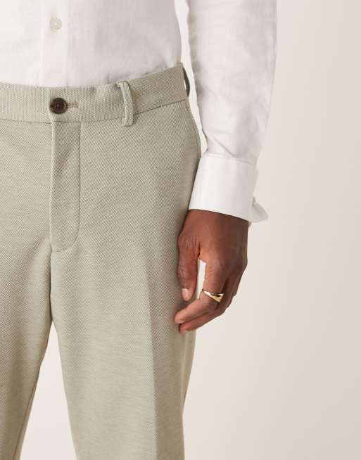 Selected Aitor regular fit pants in green , 4 of 5
