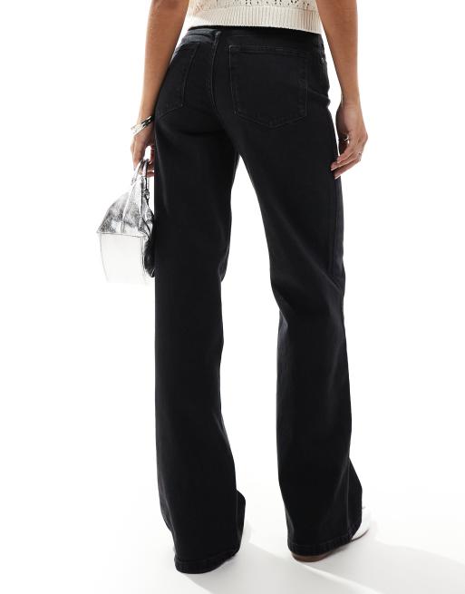 Selected - Alice - Jeans met wijde pijpen in zwart, 4 van 5