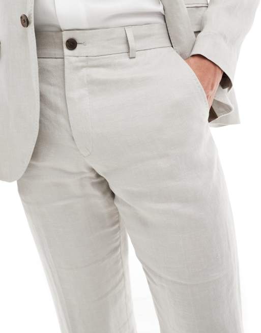 Selected – Anzughose aus Leinenmix in Beige , 3 von 5