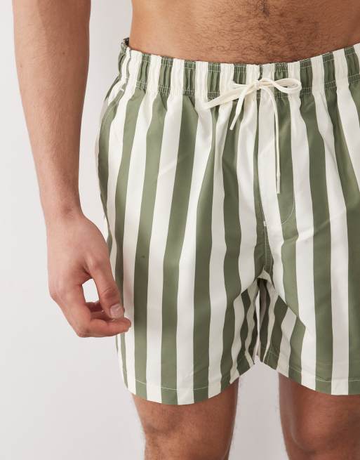 Selected - Badeshorts med grønne striber, 3 af 5