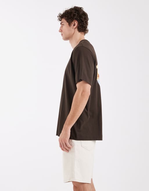 Selected baggy denim shorts in cream , 3 of 5
