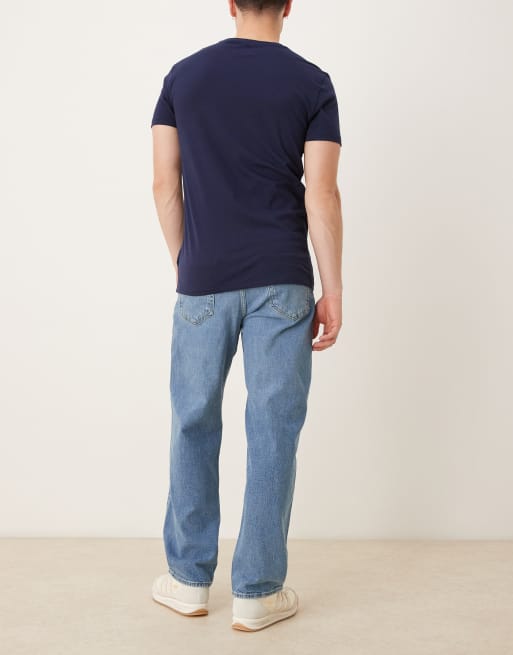 Selected baggy fit jeans in mid blue       , 2 of 5