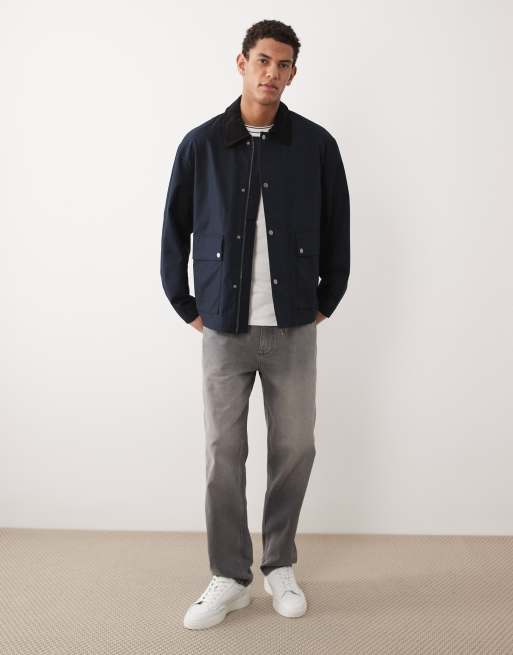 Selected barn jacket in navy, 2 of 5