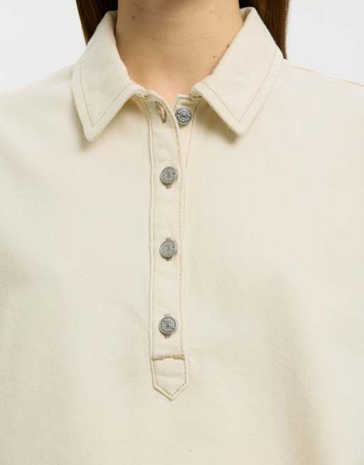 Selected - Beige poloskjorte, 4 af 6