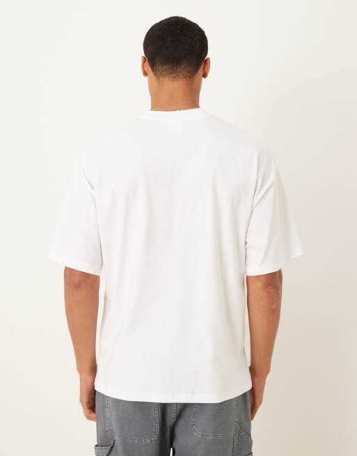 Selected – Biały T-shirt oversize z kwiatowym nadrukiem z przodu , 3 z 5