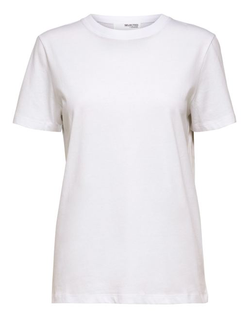 Selected – Biały T-shirt, 6 z 6
