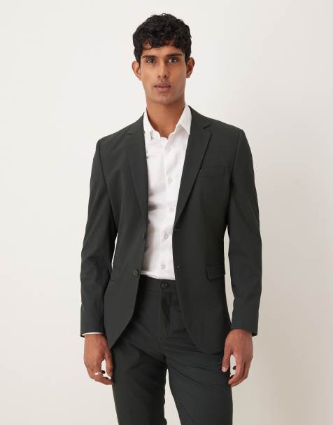 Selected - Blazer slim fit verde scuro - view 1