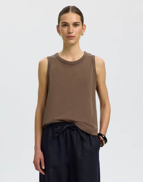 Selected Blouse couleur chocolat - view 1