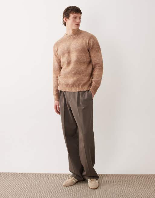 Selected – Brązowy dzianinowy sweter z efektem ombre, 2 z 5