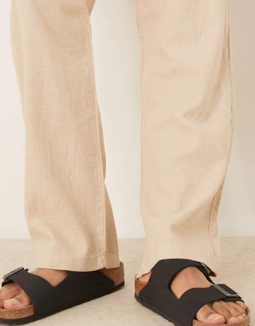 Selected – Brody – Gräddvita byxor i linnetyg och loose fit , 5 av 5