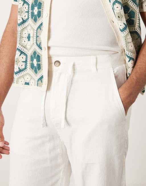 Selected - Brody - Losvallende broek van linnenmix in wit , 5 van 5