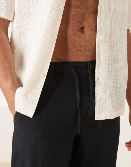 Selected – Brody – Svarta byxor i linnetyg och loose fit , 5 av 5