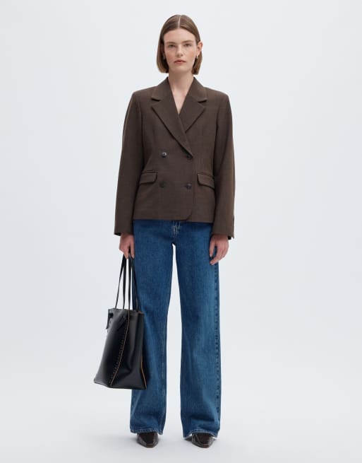 Selected broek in middenblauwe denim, 5 van 6