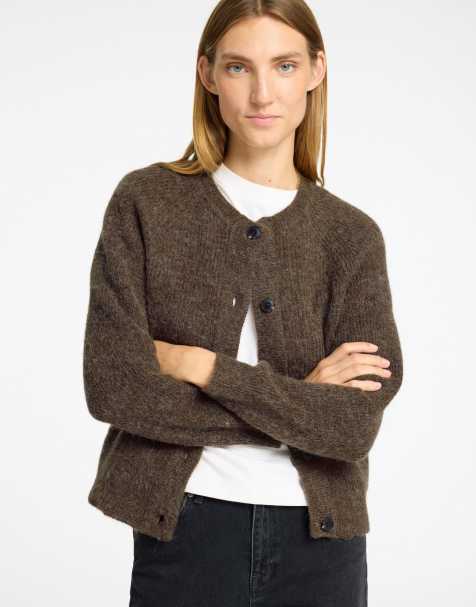 Selected - Brun cardigan - view 1