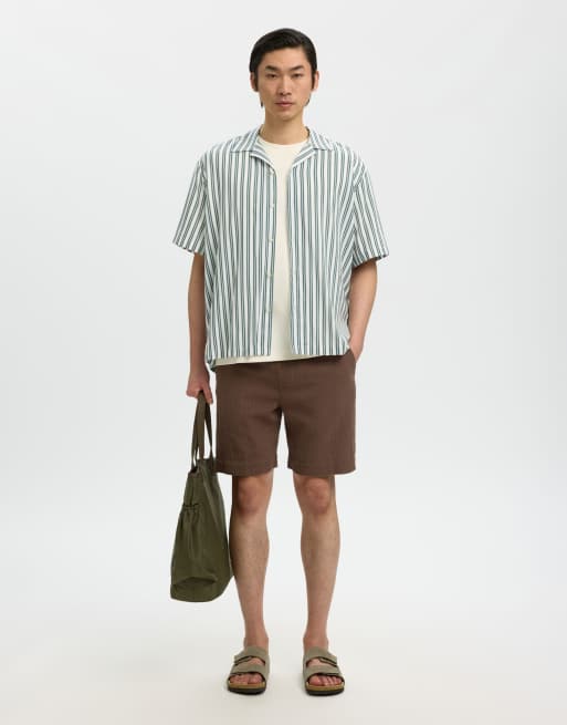Selected camicia a maniche corte verde balsamo, 3 di 6