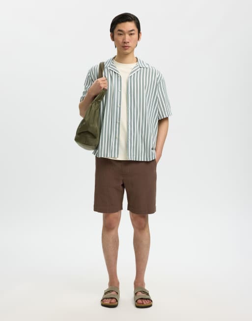 Selected camicia a maniche corte verde balsamo, 5 di 6